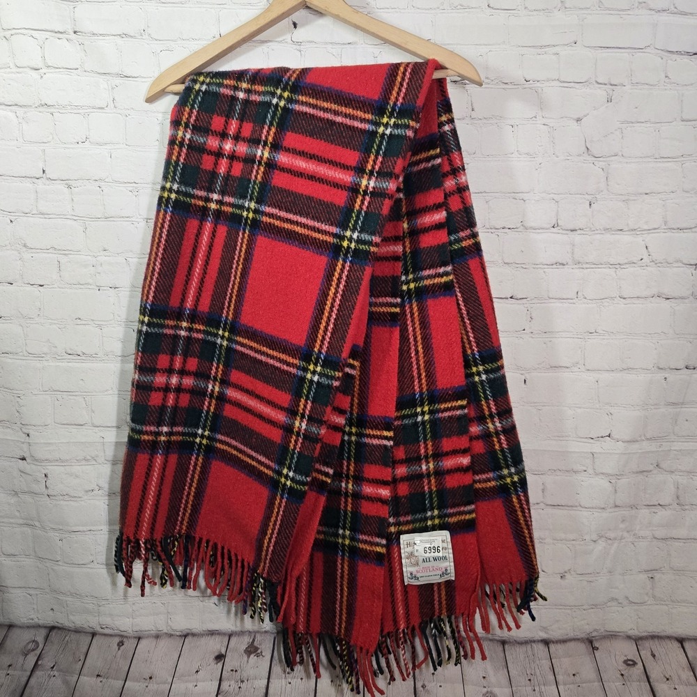 VGT Highland Homes Industries Wool Tartan Plaid 62x57 Made In Scotland Throw